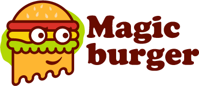 Magic красноярск. Мэджик бургер. Magic Burger логотип. Magic Burger Красноярск. Мэджик бургер Владивосток.